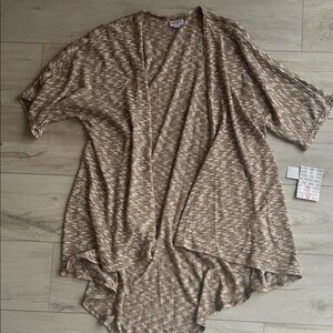 LuLaRoe Tan and Cream Knit Sweater S